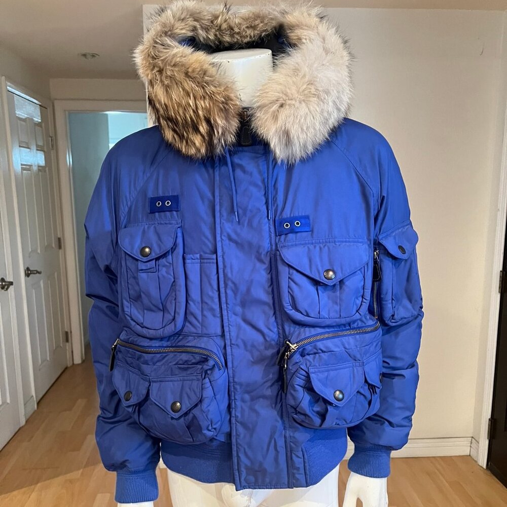 90'S VINTAGE MENS POLO RALPH LAUREN COYOTE TRIM PUFFER BOMBER JACKET SZ S SM